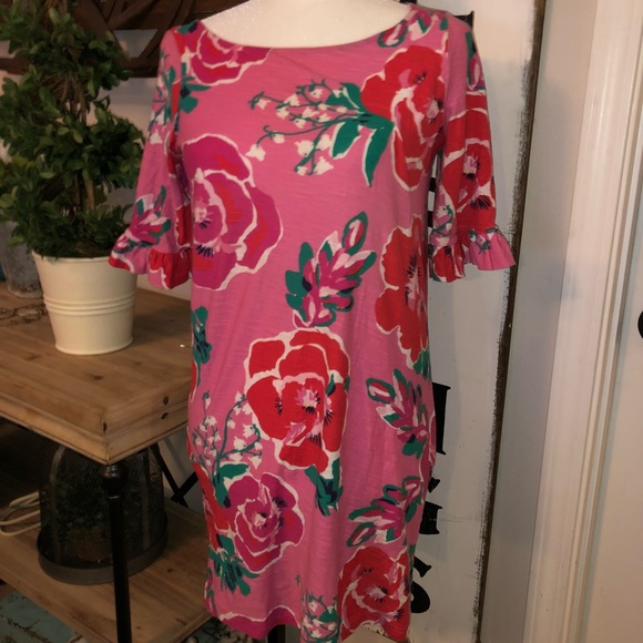Lilly Pulitzer Dresses & Skirts - Lilly Pulitzer Cute T-Short Dress Ruffle Sleeves